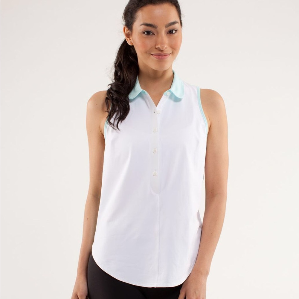 NWT Lululemon Hot Hitter Sleeveless Polo size 8